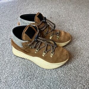 Sorel boots Kids‎ 4 Brown Suede Winter Waterproof Lace Up out n about conquest